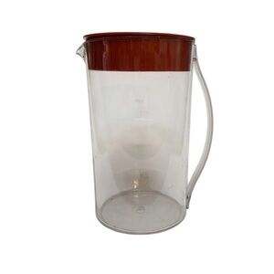 Mr. Coffee TM1 Iced Tea Pitcher 2 Quart Replacement Clear Burnt Red Lid
